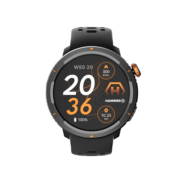 Hammer Watch 2 Lite | Smart watch | AMOLED | 1.43" | Waterproof | Black