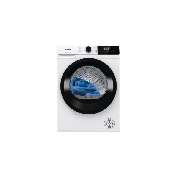 Gorenje Dryer Machine | DHNE82 | Energy efficiency class Class D | Front loading | 8 kg | LED | Depth 55 cm | White