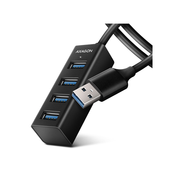 AXAGON Miniature metal four-port USB 3.2 Gen 1 hub | HUE-M1AL
