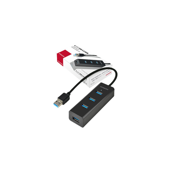 AXAGON Four-port USB 3.0 hub with fast charging and power support | HUE-S2B