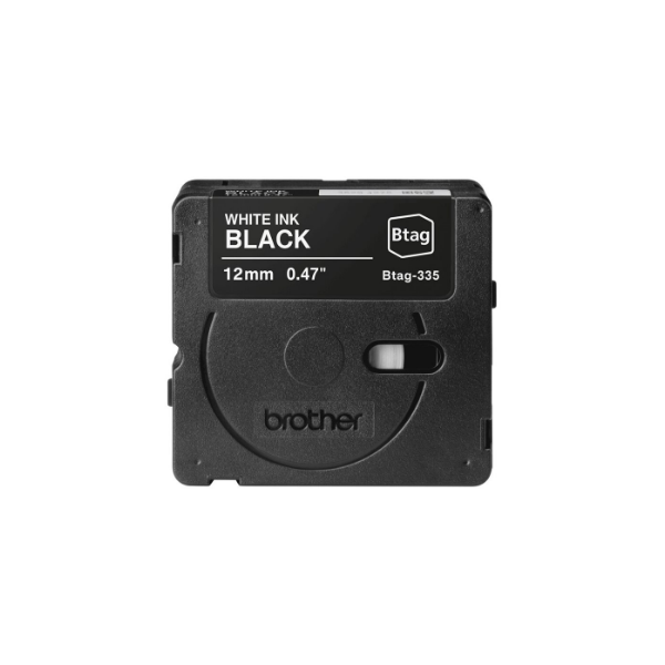 Brother BTAG-335 | White on Black | Btag
