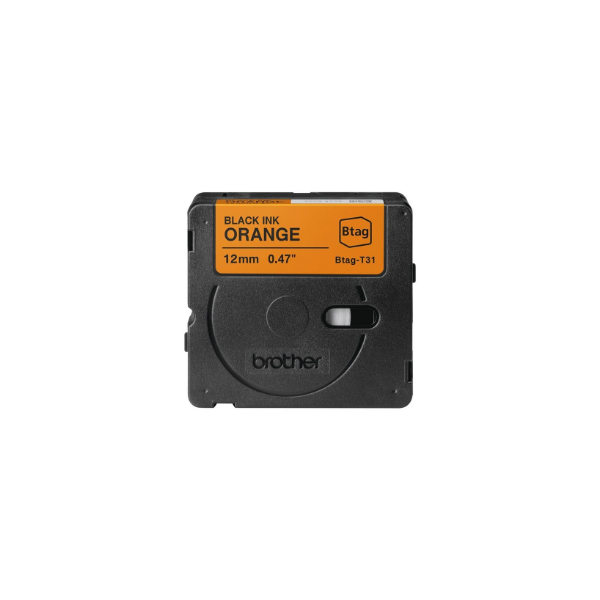 Brother BTAG-T31 | Black on Orange | Btag