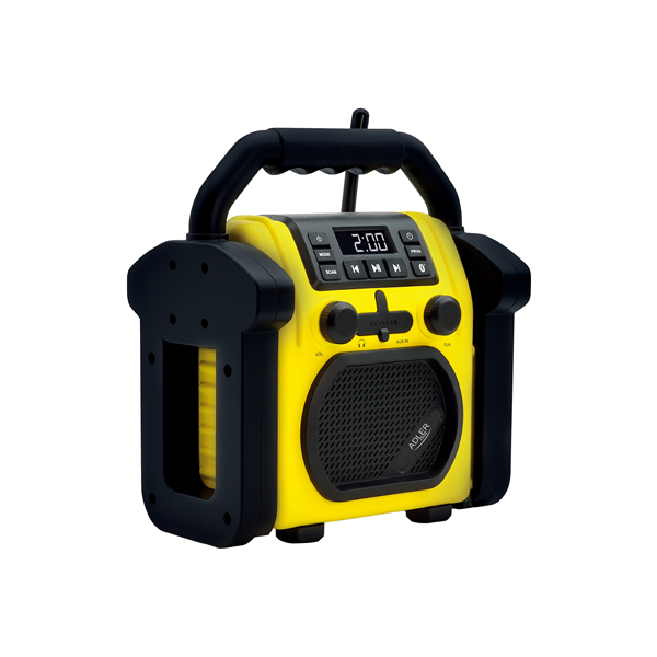 Adler | Construction radio with Bluetooth | AD 1911 | AUX in | Black/Yellow