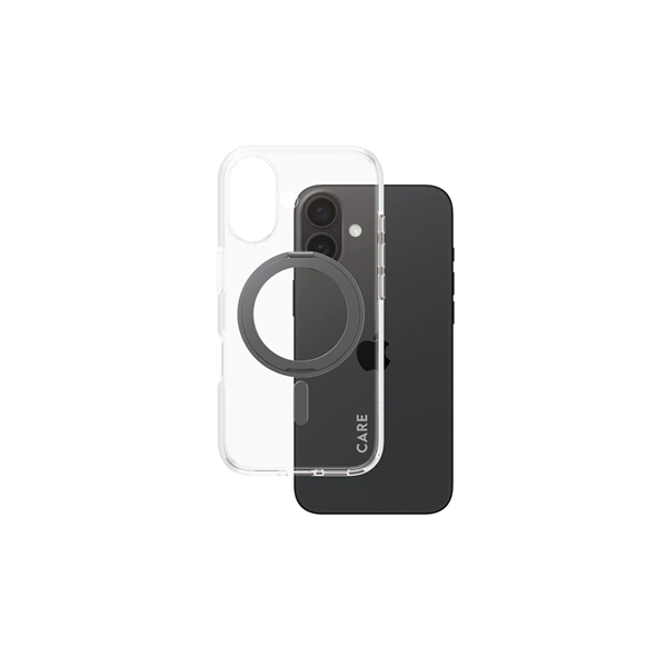 CARE Feature Case | Back cover | Apple | iPhone 16 | Recycled plastic | Transparent | MagSafe