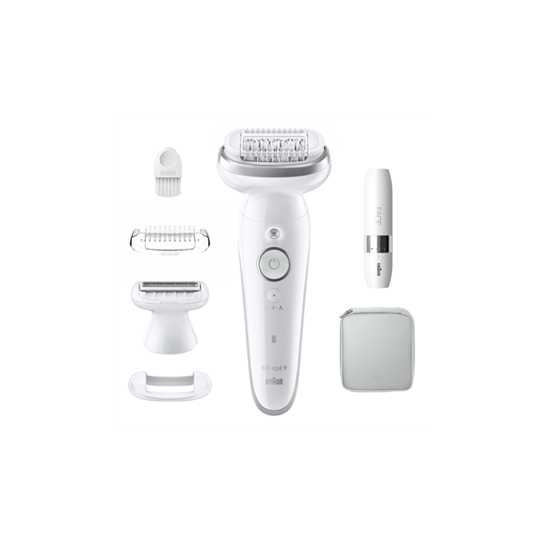 Braun Epilator | SES9-341 Silk-épil 9 | Operating time (max) 50 min | Number of power levels 2 | Wet & Dry | White