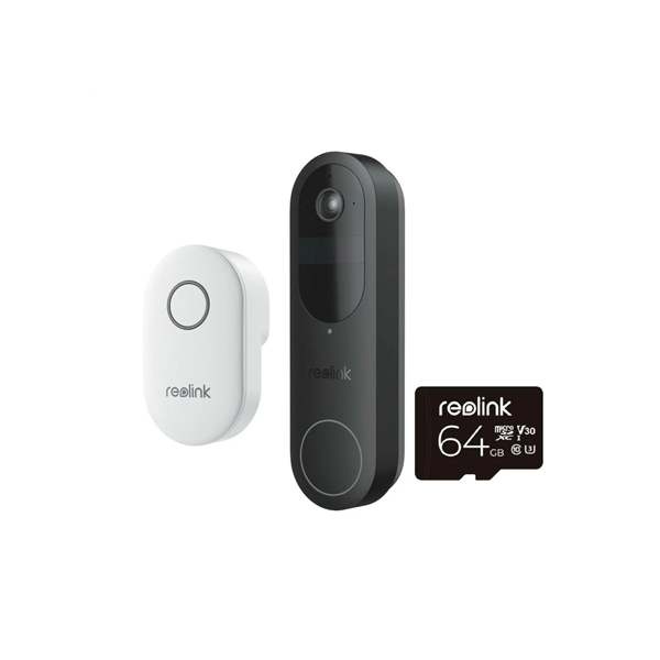 Reolink D340B Doorbell Battery with Chime and 64GB SD Card