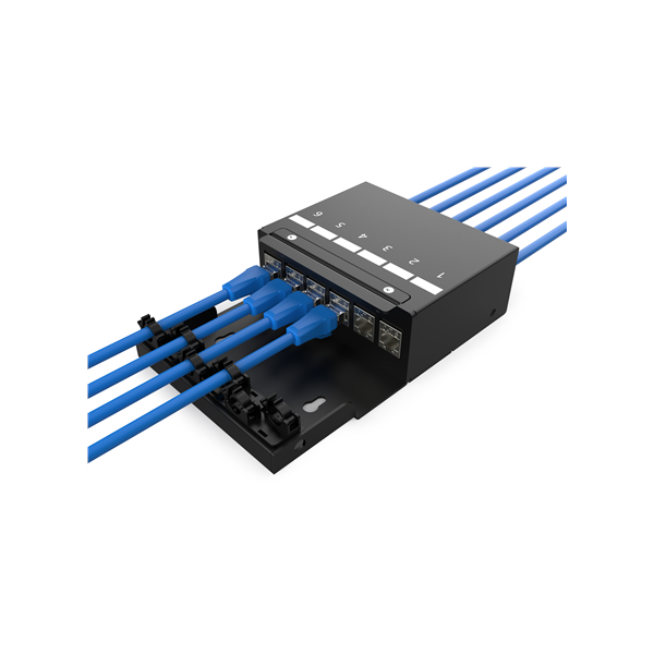 Digitus Consolidation point box, 6-port Keystone modules with intelligent cable manager | DN-93708-6