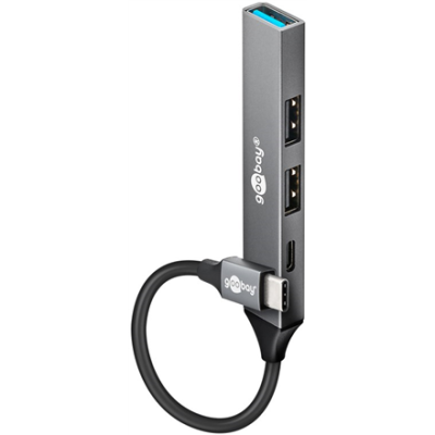 Goobay Slim 4-Port USB Hub,...