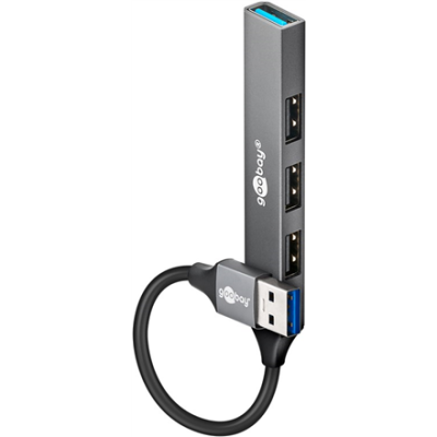 Goobay Slim 4-Port USB Hub,...
