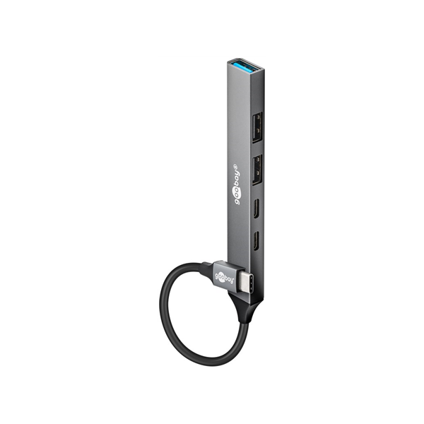 Goobay Slim 5-Port USB Hub, USB-C to USB-C/USB-A, 5 Gbit/s | 74460