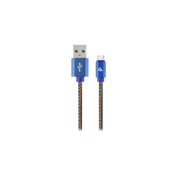 Cablexpert | Premium Jeans (Denim) Type-C USB Cable with Metal Connectors | CC-USB2J-AMCM-1M-BL