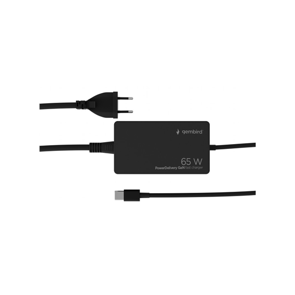 Cablexpert 65 W PowerDelivery GaN USB Type-C Fast Charger | NPA-AC-PDQC65-01