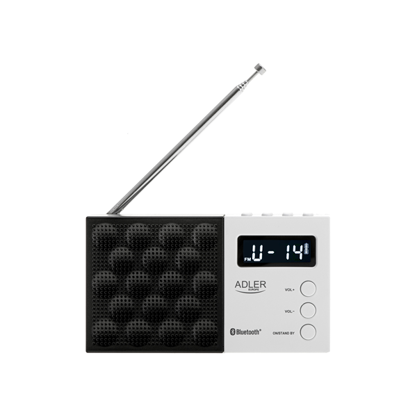 Adler | Digital Radio - PLL AM/FM | AD 1908 | Alarm function | White/Black