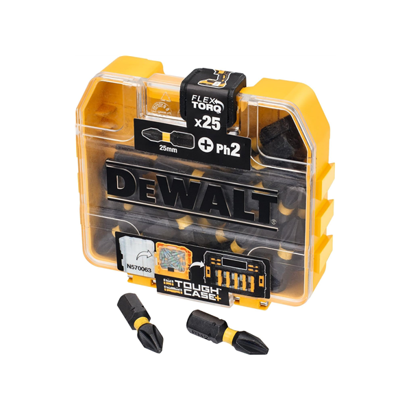 DEWALT DT70555T-QZ Extreme FLEXTORQ 25pc Set PH2 25mm in Small Bulk Storage Case