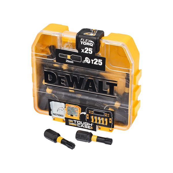 DEWALT DT70558T-QZ Extreme FLEXTORQ 25pc Set T25 25mm in Small Bulk Storage Case