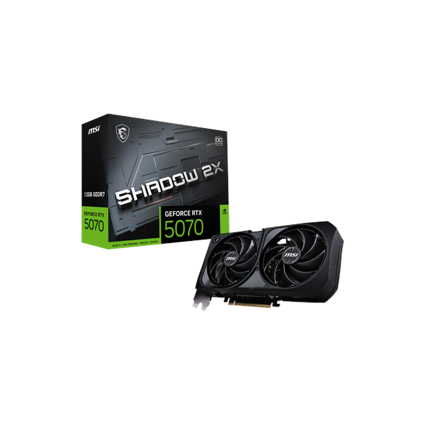 MSI GeForce RTX 5070 12G SHADOW 2X OC | NVIDIA | 12 GB | GeForce RTX 5070 | GDDR7 | HDMI ports quantity 1 | PCI Express Gen 5