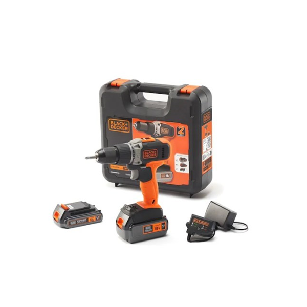 BLACK & DECKER | Cordless Drill/Driver with 2.0 Ah/4.0 Ah Battery | BCD003MEM2K-QW | 18 V | 2.0/4.0 Ah | Lithium