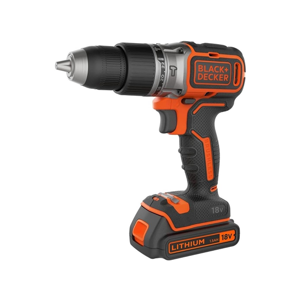 BLACK & DECKER 18V Drill Driver with 2x2.0 Ah Batteries | BCD383D2XK-QW