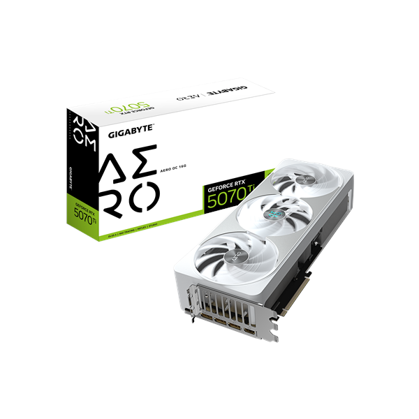 Gigabyte GeForce RTX 5070 Ti AERO OC 16G | NVIDIA | 16 GB | GeForce RTX 5070 Ti | HDMI ports quantity 1 | PCI-E 5.0