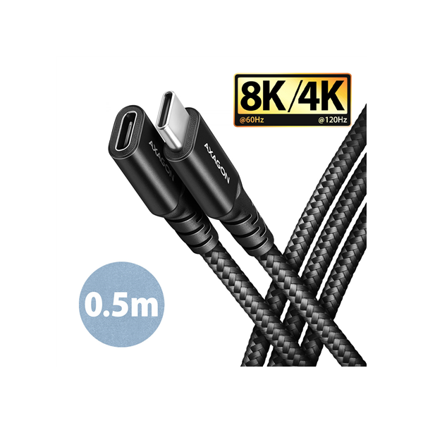 AXAGON Extension USB 20Gbps cable, 0.5 m | BUCM32-CF05AB | USB-C to USB-C