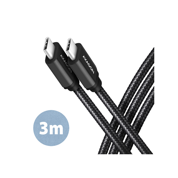 AXAGON Data and charging USB 3.2 Gen1 cable, 3 m | BUCM3-CM30AB | USB Type C - USB Type C