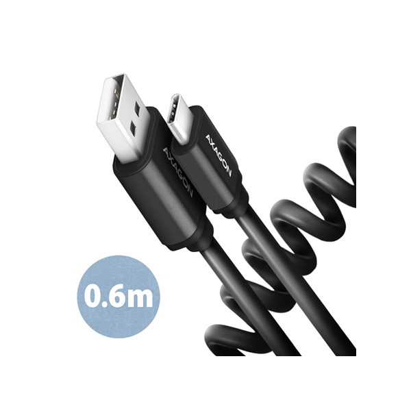AXAGON Data and charging USB 2.0 cable, 0.6 m | BUCM-AM10TB | USB-A to USB-C
