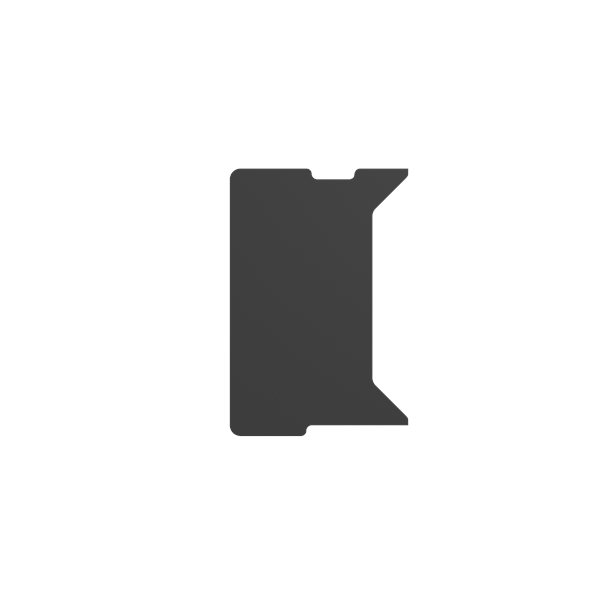 Genesis | Holm Modular Side Desk Top Left 50cm | NDS-2280 | Anthracite Black