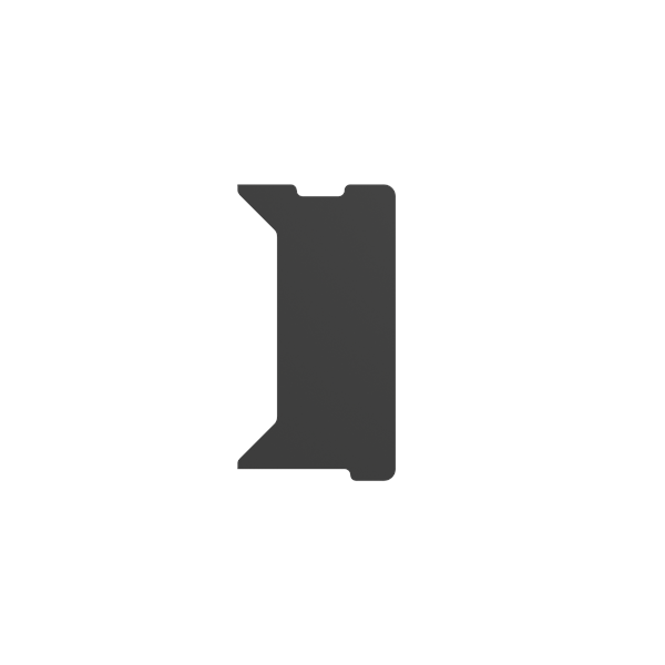 Genesis | Holm Modular Side Desk Top Right 40cm | NDS-2279 | Anthracite Black