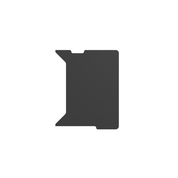 Genesis | Holm Modular Side Desk Top Right 60cm | NDS-2283 | Anthracite Black