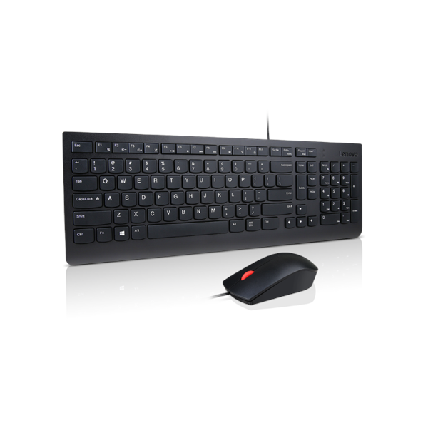 Lenovo Essential | Gaming Keyboard and Mouse Set | Wired | Nordic | Black