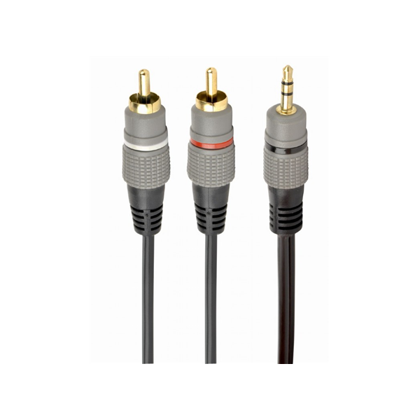 Cablexpert 3.5 mm stereo plug to 2xRCA plugs, gold-plated connectors, 1.5 | CCA-352-1.5M