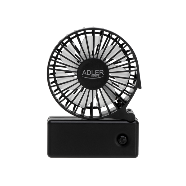 Adler Foldable mini fan | AD 7336 | Desk fan | Black | Diameter 6.5 cm | Number of speeds 1