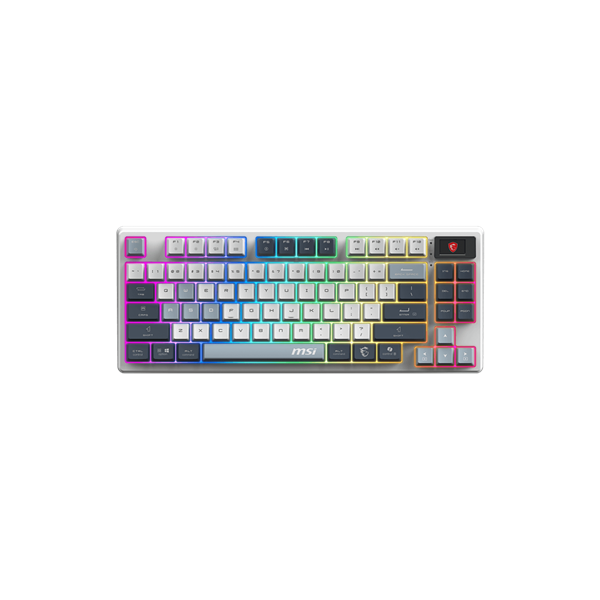 MSI FORGE GK600 TKL WIRELESS SKY | Gaming Keyboard | Wireless | US | Bluetooth | 2.4 GHz, Bluetooth, USB 2.0 | Mechanical Linear