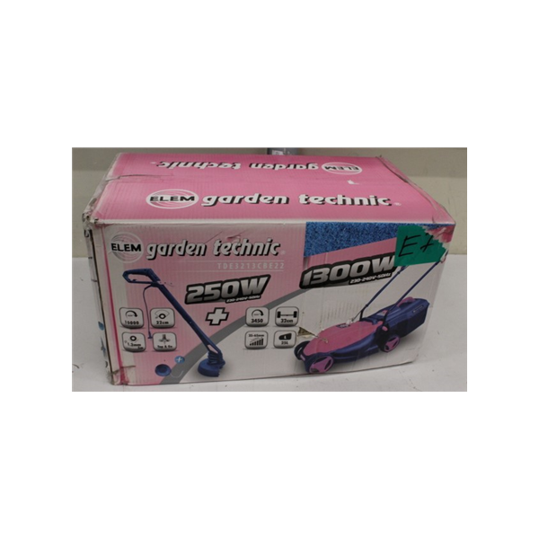 SALE OUT. Electric lawn mower ELEM, 1300 W, 32 cm, 25 l, includes 250 W trimmer | Sourcing | DAMAGED PACKAGING