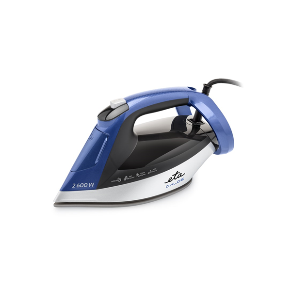 ETA Steam Iron | ETA227690000 Chloe | Steam Iron | 2600 W | Water tank capacity 350 ml | Continuous steam 40 g/min | Silver/Blue