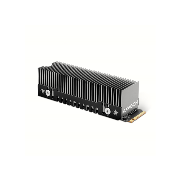 AXAGON Aluminum passive cooler for single and double-sided M.2 SSDs size 2280, height 24 mm | CLR-M2XT