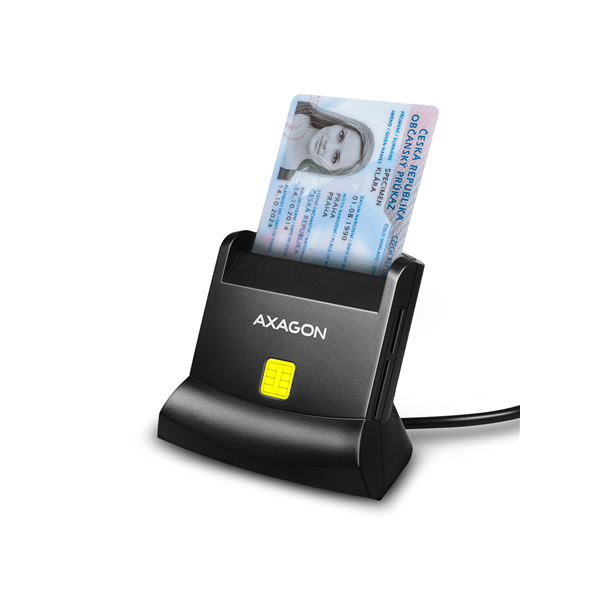 AXAGON Universal desktop USB contact Smart/ID and SD/microSD/SIM card reader | CRE-SM2