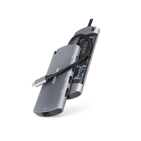 AXAGON SuperSpeed USB-C Combo 6in1 Hub | HMC-6M2