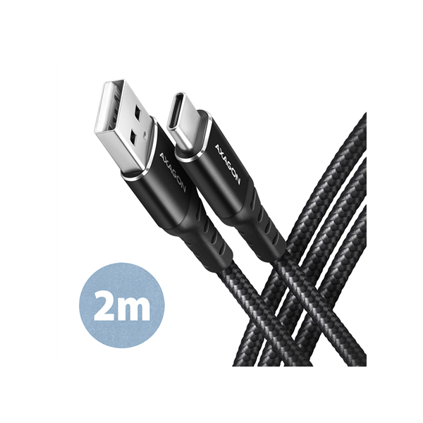 AXAGON Data and charging cable, 2 m | BUCM-AM20AB | USB Type-C to USB Type-A