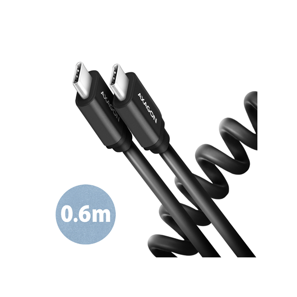 AXAGON Twister Cable, 0.6 m | BUCM-CM10TB | USB Type C to USB Type C
