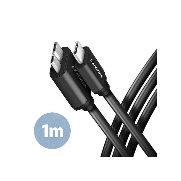 AXAGON Data and power suply cable, 1 m | BUMM3-CM10AB | USB Type C to USB Type Micro-B