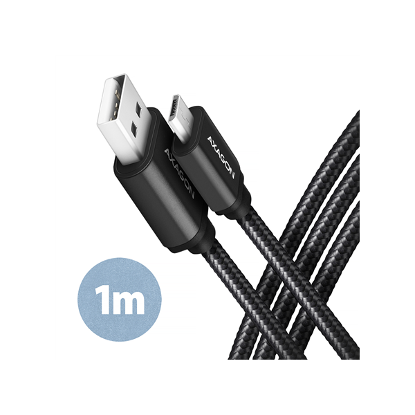 AXAGON Data and charging cable, 1 m | BUMM-AM10AB | USB Type A to USB Type Micro
