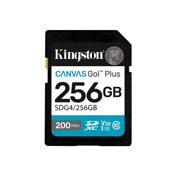 Kingston | Canvas Go! Plus | 256 GB | SD | Flash memory class Class 10, UHS-I, U3, V30
