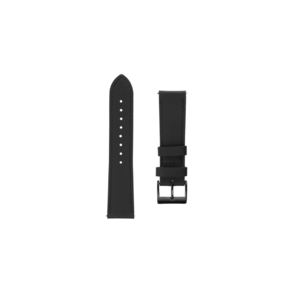 Fixed | Leather Strap with Quick Release 22mm for Smartwatch | Black