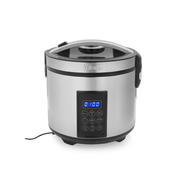 Tristar Digital Rice and Steam Cooker | RK-6138 | 900 W | 2.2 L | Number of programs 7 | Grey