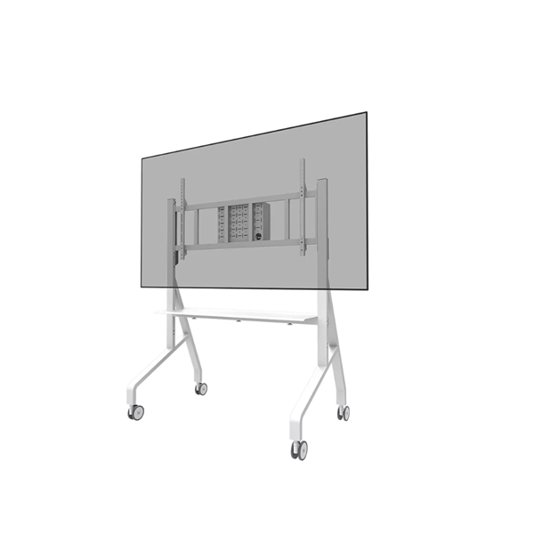 Neomounts Floor stand | FL50-575WH1 TV trolley | Adjustable Height | 65-110 " | Maximum weight (capacity) 125 kg | White