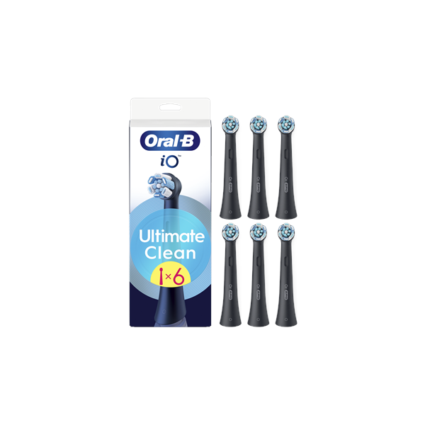 Oral-B | Replaceable toothbrush heads | iO UltimateClean | Heads | For adults | Number of brush heads included 6 | Black