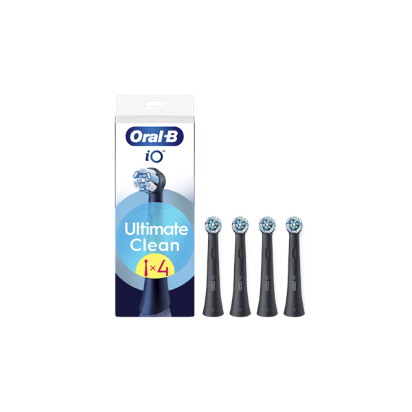 Oral-B | Replaceable toothbrush heads | iO UltimateClean | Heads | For adults | Number of brush heads included 4 | Black