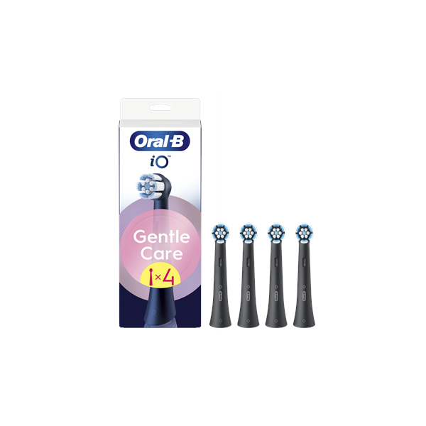 Oral-B | Replaceable toothbrush heads | iO GentleCare | Heads | For adults | Number of brush heads included 4 | Black