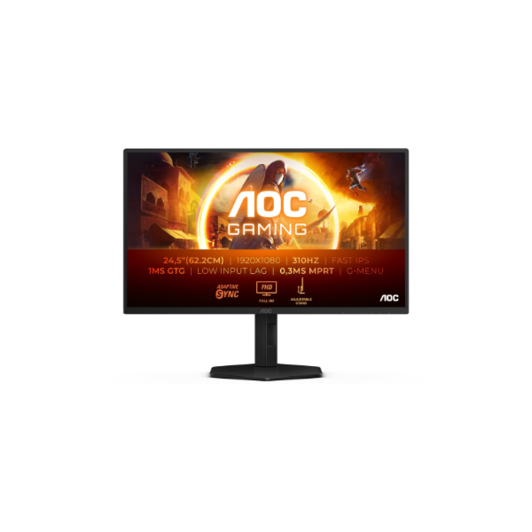 AOC 25G4SXU | 24.5 " | IPS | FHD | 310 Hz | 1 ms | 1920 x 1080 pixels | 400 cd/m² | HDMI ports quantity 2 | Black